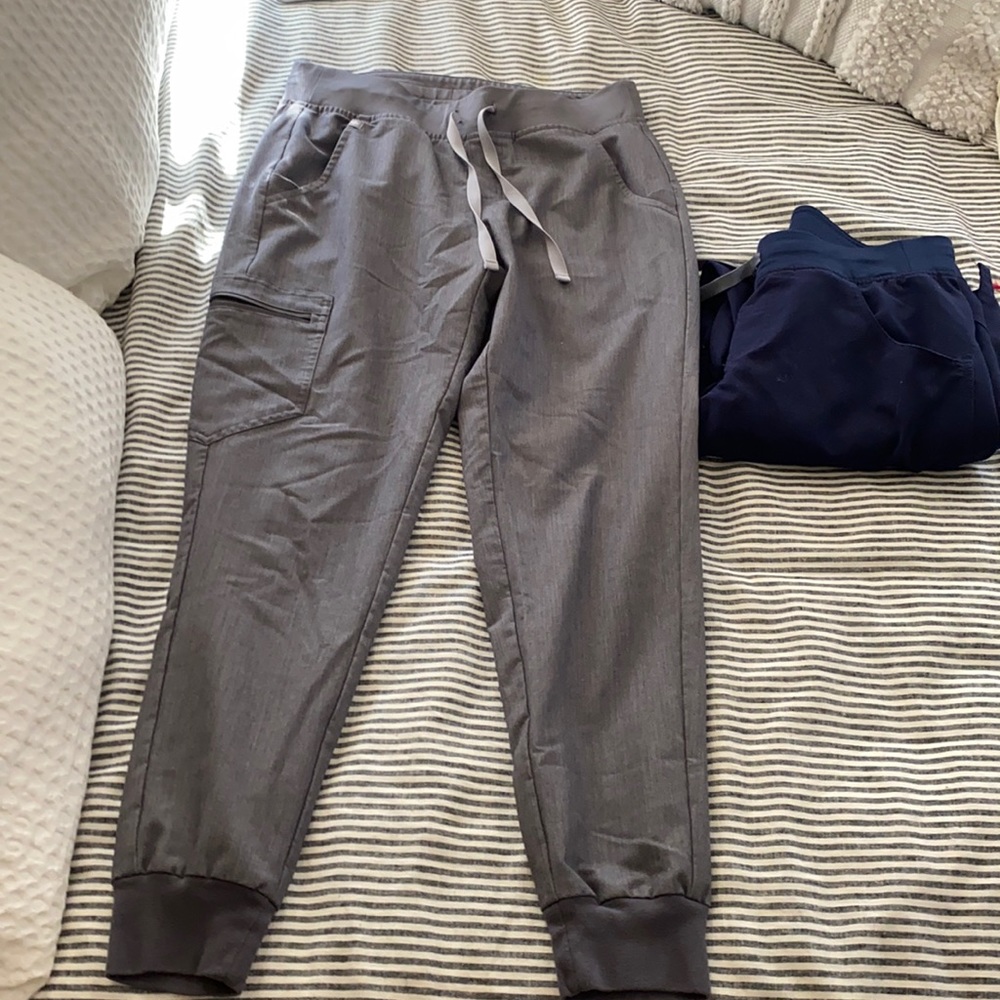FIGS heather gray Zamora jogger S